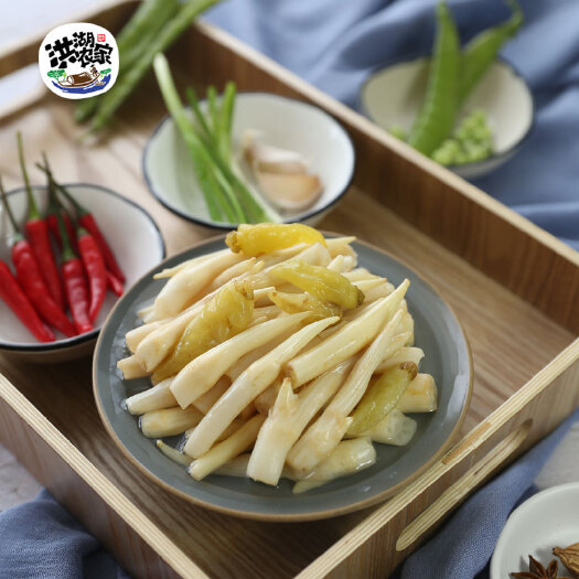 洪湖农家泡藕尖400g 洪湖藕带泡椒藕尖泡菜酸辣脆爽 包邮