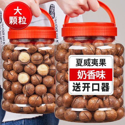 长沙大颗粒夏威夷果奶油味袋装250g坚果干果含罐休闲零食