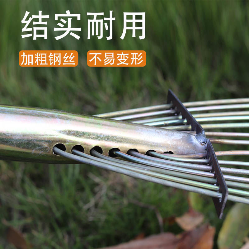 可调节宽度钢丝耙子铁耙子加厚耙子搂草耙子农用铁耙搂地松土耙子