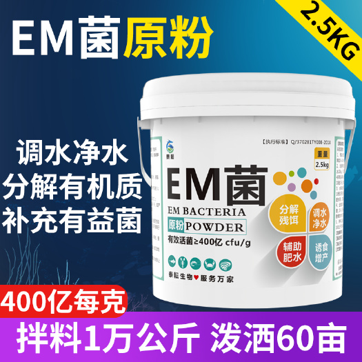 射阳县EM菌原粉水产养殖鱼虾蟹塘调水净水稳定菌相芽孢杆菌EM菌种肥