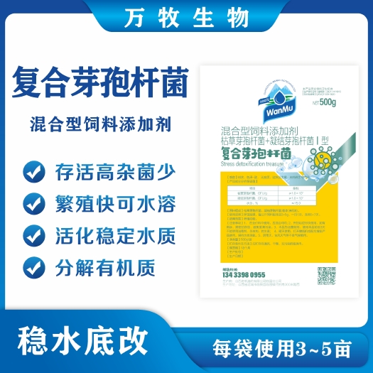 广州芽孢杆菌水产养殖底改净水调水降亚硝酸盐鱼虾蟹养殖复合芽孢杆菌