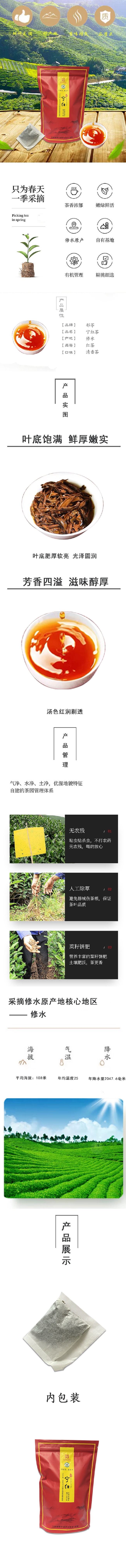 宁红红茶新茶茶包袋装修水茶携带装 宁红茶150g