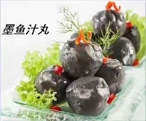 饶平县鱼丸:墨魚汁丸，新鮮，海鮮味道