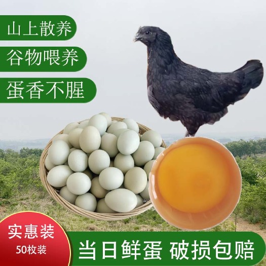 莱西市散养土鸡蛋五黑鸡绿壳蛋，纯粮果蔬喂养，蛋壳鲜艳，口感香嫩好吃
