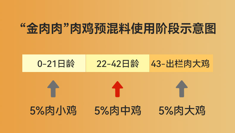 肉鸡饲料金昊圆5%肉鸡预混料肉中鸡饲料湖南厂家发货包邮