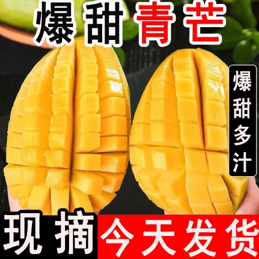昆明现货云南大青芒果新鲜当季水果9斤玉芒甜心芒整箱包邮