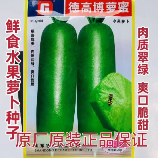 沭阳县博萝蜜水果萝卜种子生吃甜脆种子鲜食水果萝卜一代杂交种肉质翠绿