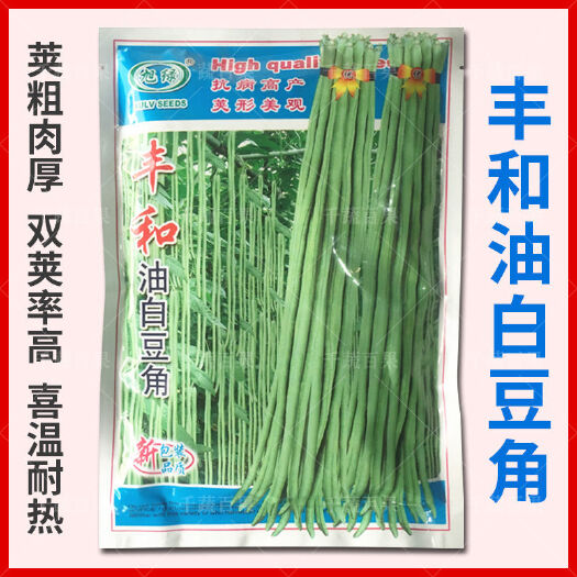 丰和油白豆角种子红籽豆角子种喜温耐热豇豆种籽农家春秋蔬菜种孑