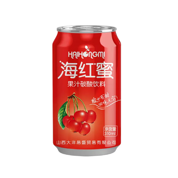 海红蜜果汁310ML*20罐酸甜可口碳酸饮料山西特产花青素