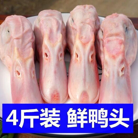 长沙新鲜生鸭头4斤顺丰包邮 冷冻新鲜鸭货生鲜冰冻鲜麻辣干锅商用批