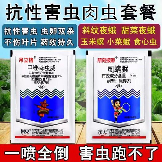潍坊甲维茚虫威+虱螨脲 杀虫套餐防 治青虫肉虫蛾类