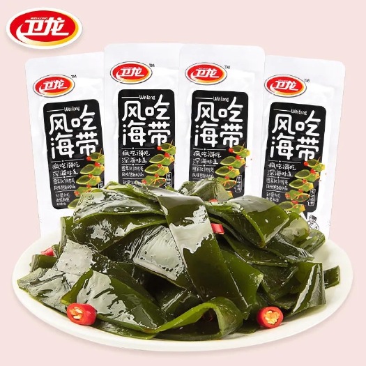 长沙卫龙风吃海带办公室休闲小零食香辣海带丝即食下饭菜超市同款包邮