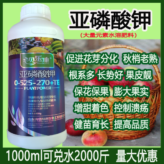 陆丰市亚磷酸钾叶面肥农用 膨大果实增甜着色保花保果控旺控梢溃疡克星