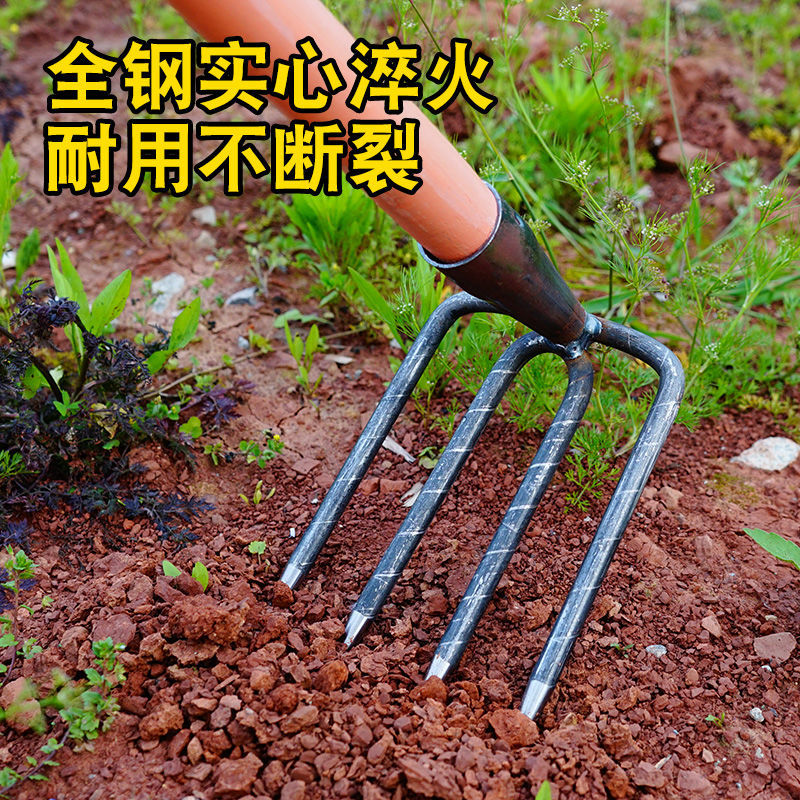 钢耙多齿耙子二齿三齿四齿耙赶海翻地刨