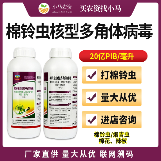 荥阳市20亿PIB棉铃虫核型多角体病毒棉花棉铃虫杀虫剂辣椒烟青虫