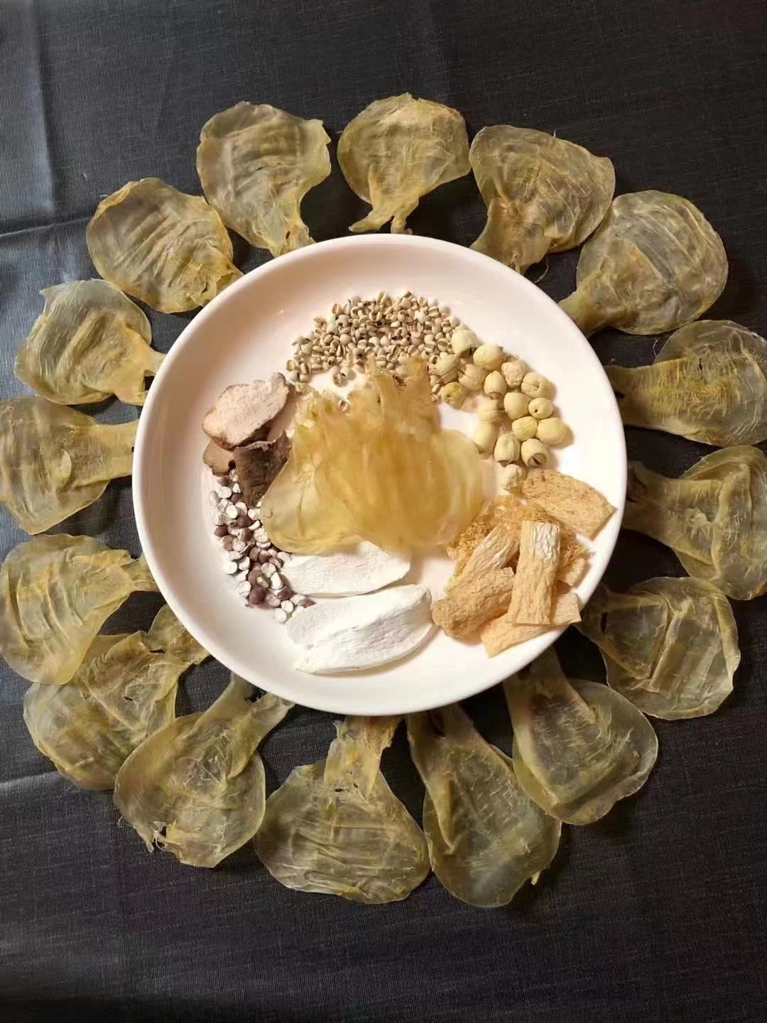 55头越南蜘蛛胶 花胶 鱼胶有小金钱之称薄如纸营养胶质好