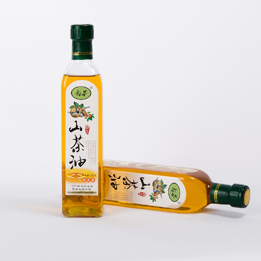 郁苓纯正山茶油500mL瓶装天然野生食用油农家压榨茶籽油