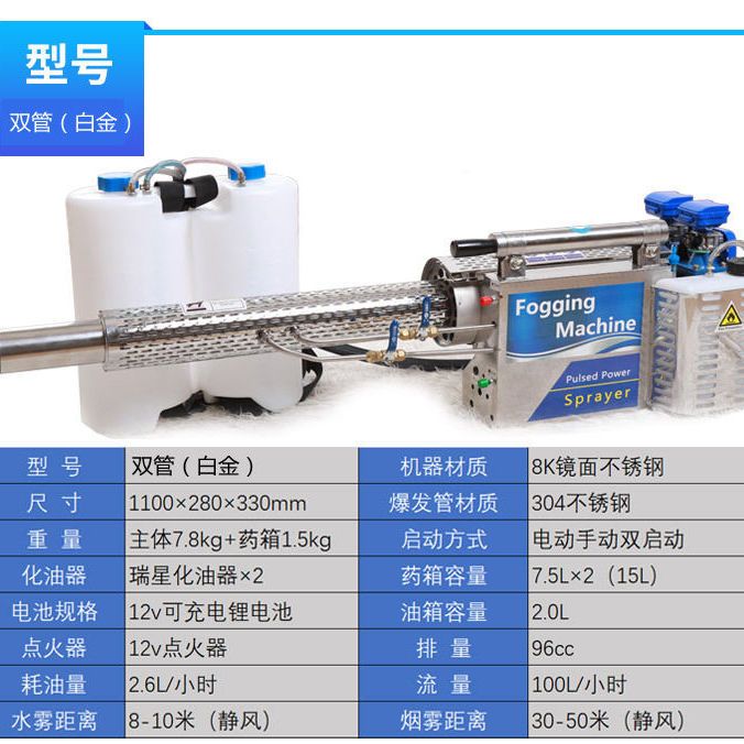 脈沖彌霧機農(nóng)用煙霧汽油噴霧器電動高壓迷霧果樹養(yǎng)殖場消毒打藥機