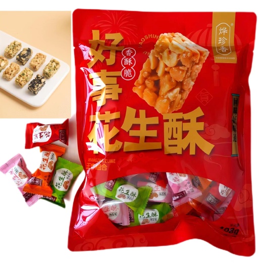 十堰金林坚果 好事花生酥零食408g*15袋 混合口味/箱