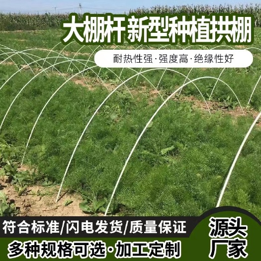 东莞市小拱棚杆棚宽0.8-2米 高强度玻璃纤维杆育苗保温棚遮阳棚