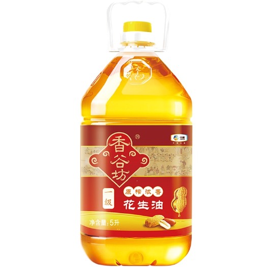 湛江【全国包邮】中粮香谷坊一级花生油5Ｌ物理压榨植物油食用油