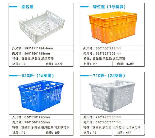 牛奶筐百货筐水果筐冻库周转筐