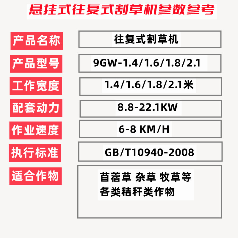 供应9GW系列液压往复式割草机 杂草除草机 偏置牧草收割机