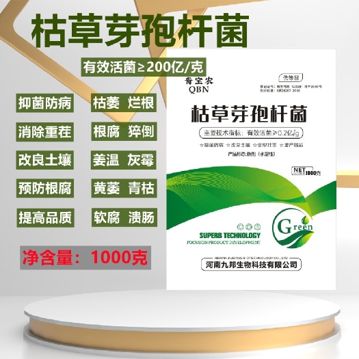 沭阳县枯草芽孢杆菌农用微生物菌剂肥水溶肥杀菌剂草莓棉花根腐枯萎炭蛆