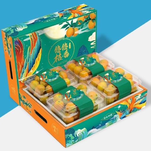 融安县脆皮金桔 融安滑皮金桔 脆蜜金柑市场档口商超精品开口箱