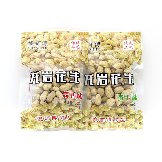 上杭县福建龙岩咸干花生休闲零售傻师傅 80g散装批发花生鱼皮花生