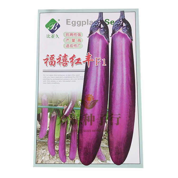 宜昌福禧红丰紫红长茄子种子中早熟长棒型皮亮丽春秋播蔬菜种籽
