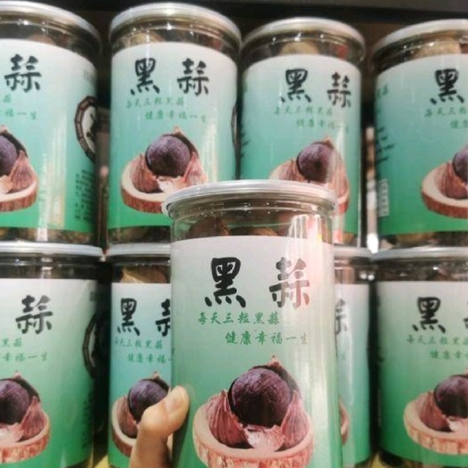 出口级独头黑蒜厂家直销 500克一瓶4.0大个头无破皮