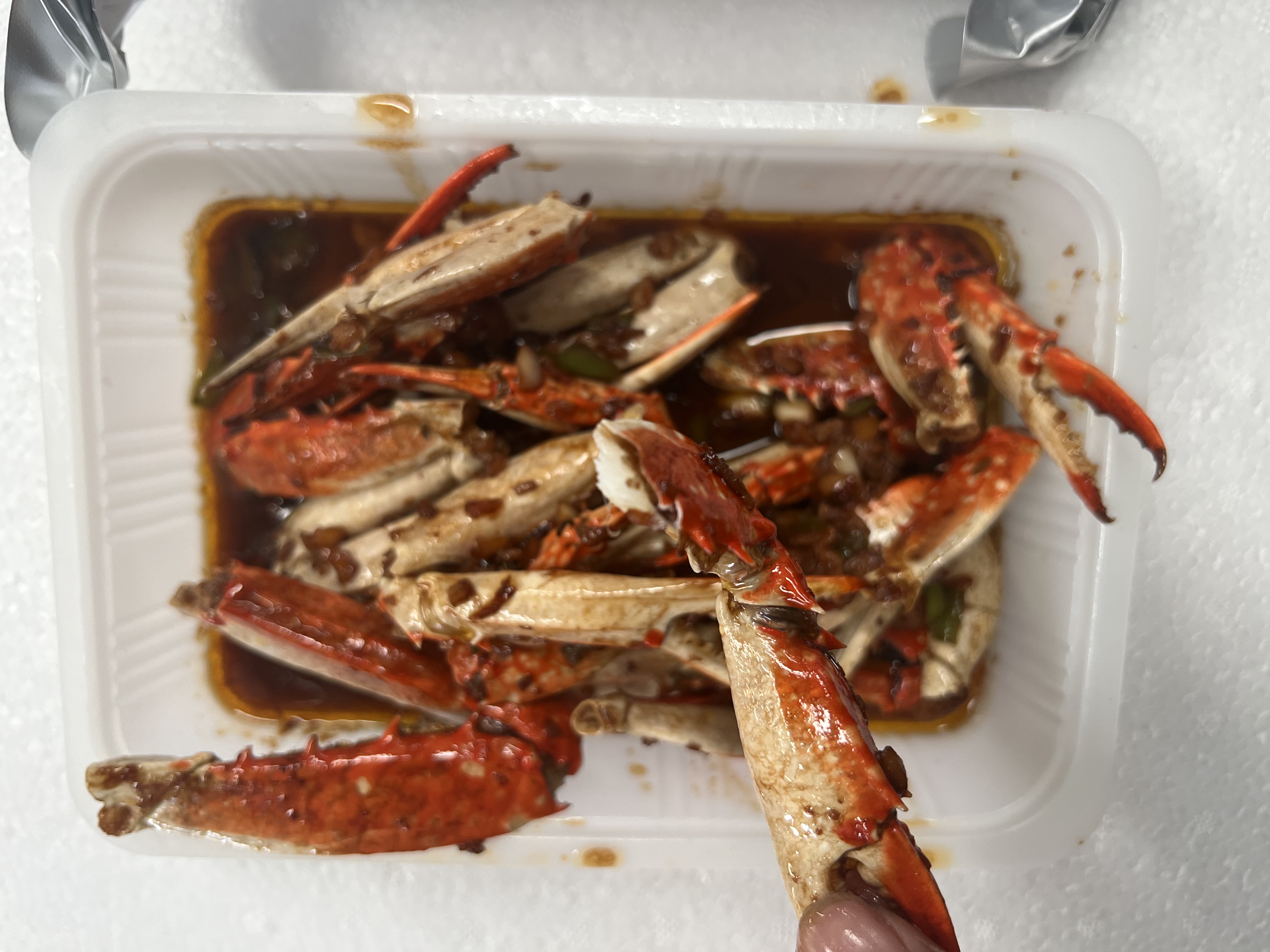 麻辣蟹钳预制菜新鲜冷冻梭子蟹大钳酒店餐馆宵夜推荐菜品/食材商