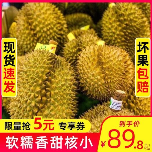 泰国金枕头榴莲新鲜带壳水果需要的可以联系真实批发价