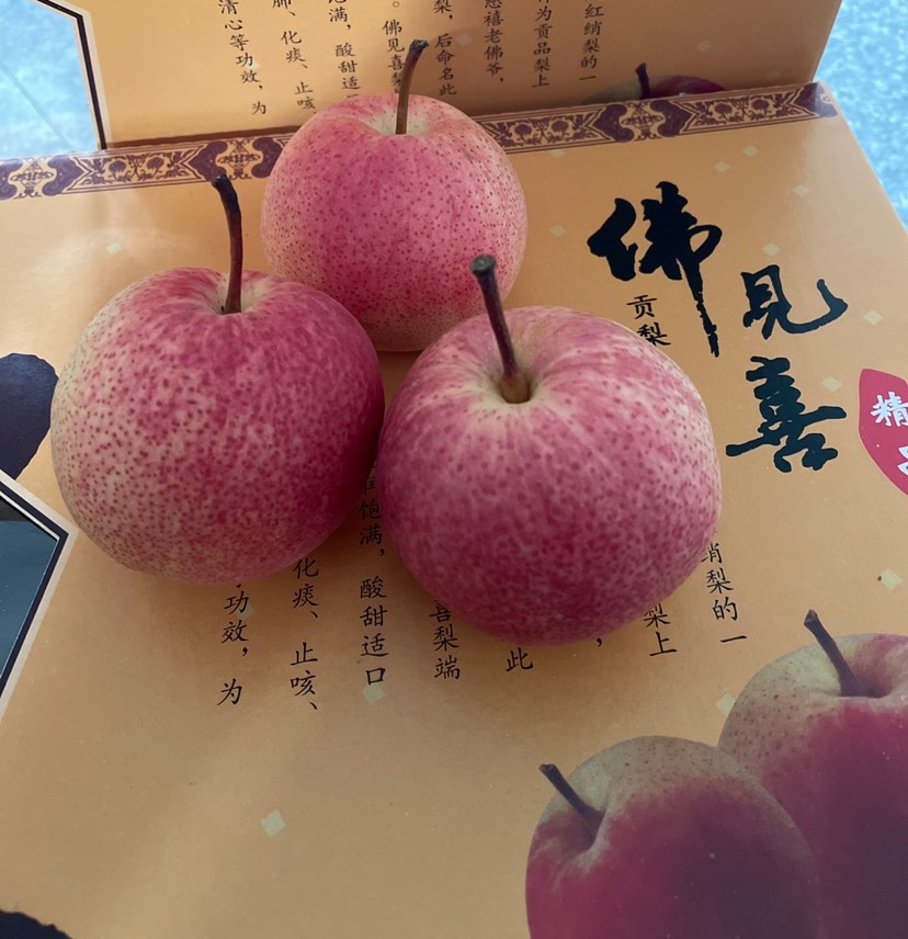 平谷茅山后佛见喜梨脆甜可口美味水果三斤普通装包邮