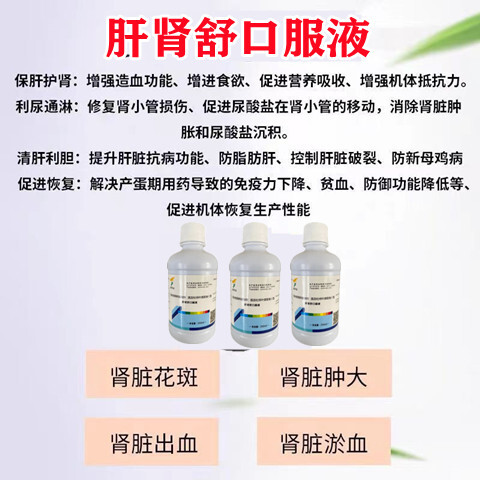 肝肾舒畜禽保肝护肾温中健脾利水止泻畜禽用饲料添加剂禽医刘帆