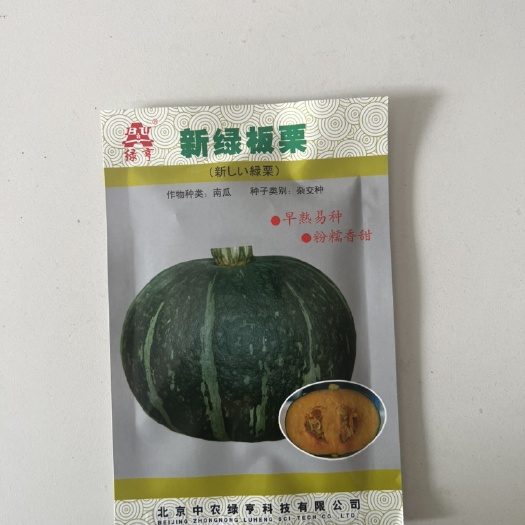 华容县绿亨新绿板栗南瓜种子早中熟果1.5-2.5千克果肉黄色高粉质