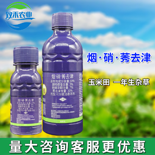 滨州金安侨虎30%烟嘧磺隆硝磺草酮莠去津苞米田玉米田苗后除草剂