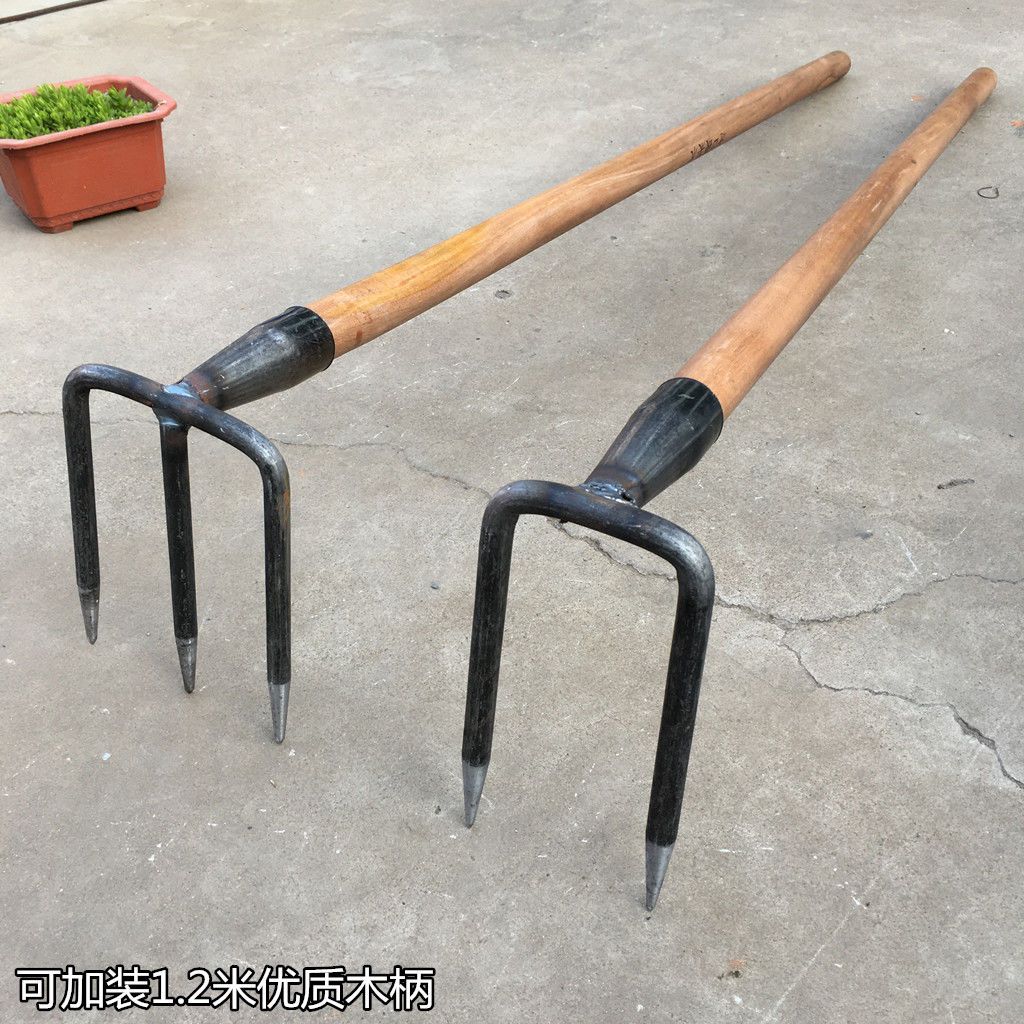 加厚全锰钢锄头农具挖土家用种莱大小锄头除草开荒淘