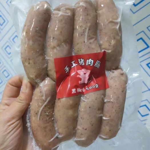 饶平县火山石烤肠原味黑椒味肉肠地道肠热狗香肠零食批发