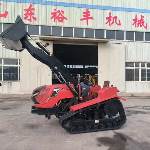 曲阜市80马力履带拖拉机加装铲斗定制款，动力强劲，操作简单，结实耐