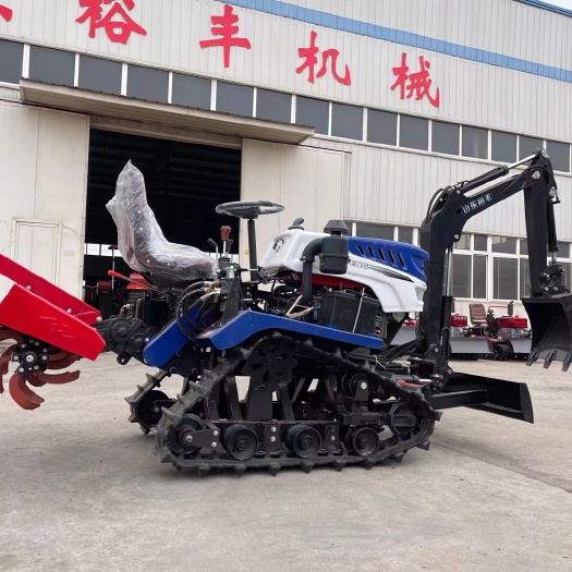 曲阜市35馬力多功能耙田機(jī)水旱兩用款履帶旋耕機(jī)加裝挖機(jī)