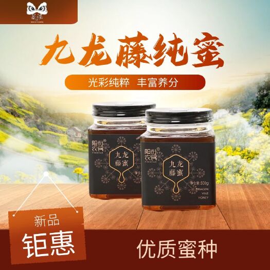 贺州自然流露 500g*2罐九龙藤蜜 野生秋蜜 果汁饮品调味 串