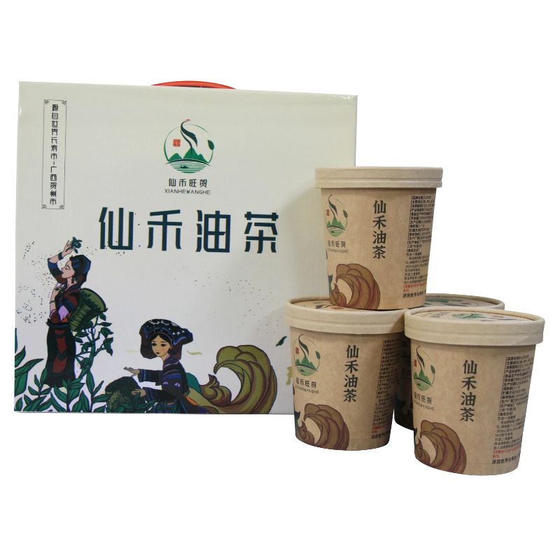 仙禾油茶 6杯礼盒装 贺州特产地方特色文化冲泡茶饮 煮茶姜汁