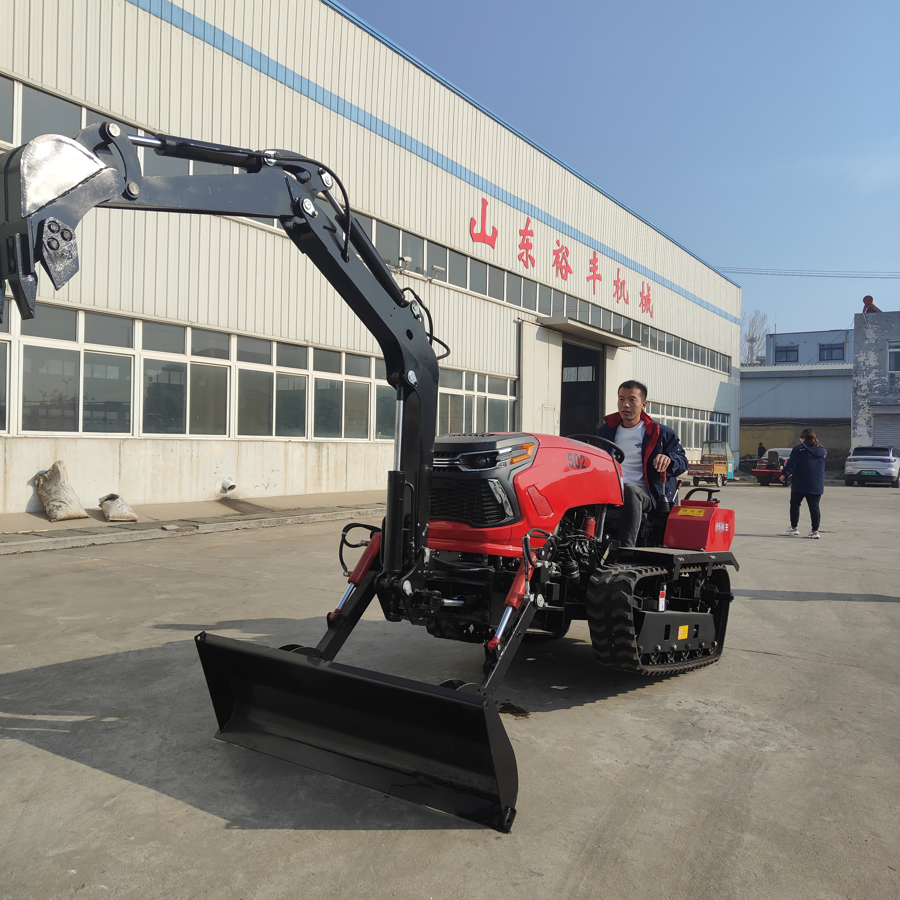 大棚王加挖斗果园实用50马力多功能旋耕机