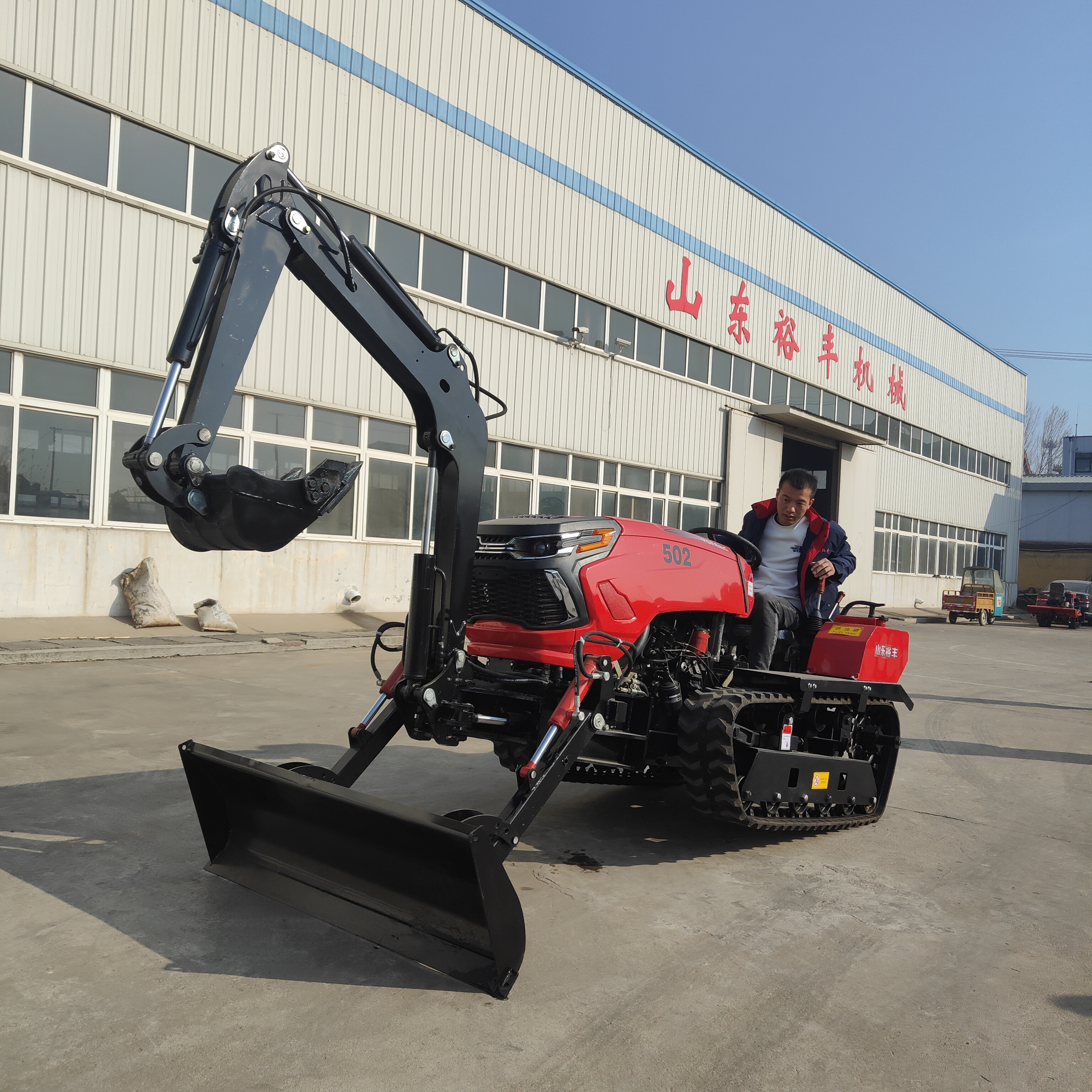 大棚王加挖斗果园实用50马力多功能旋耕机