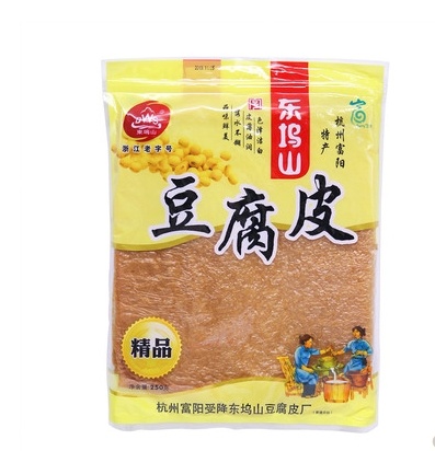 杭州杭州特产富阳东坞山豆腐皮手工油豆皮薄豆衣干货250g/袋