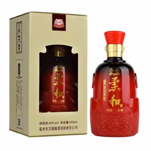 亳州柔和酒，浓香型白酒，42度，欢迎批发商洽谈合作