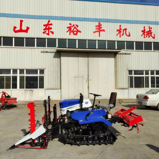 曲阜市小型微耕机履带旋耕机加装割台割油菜牧草