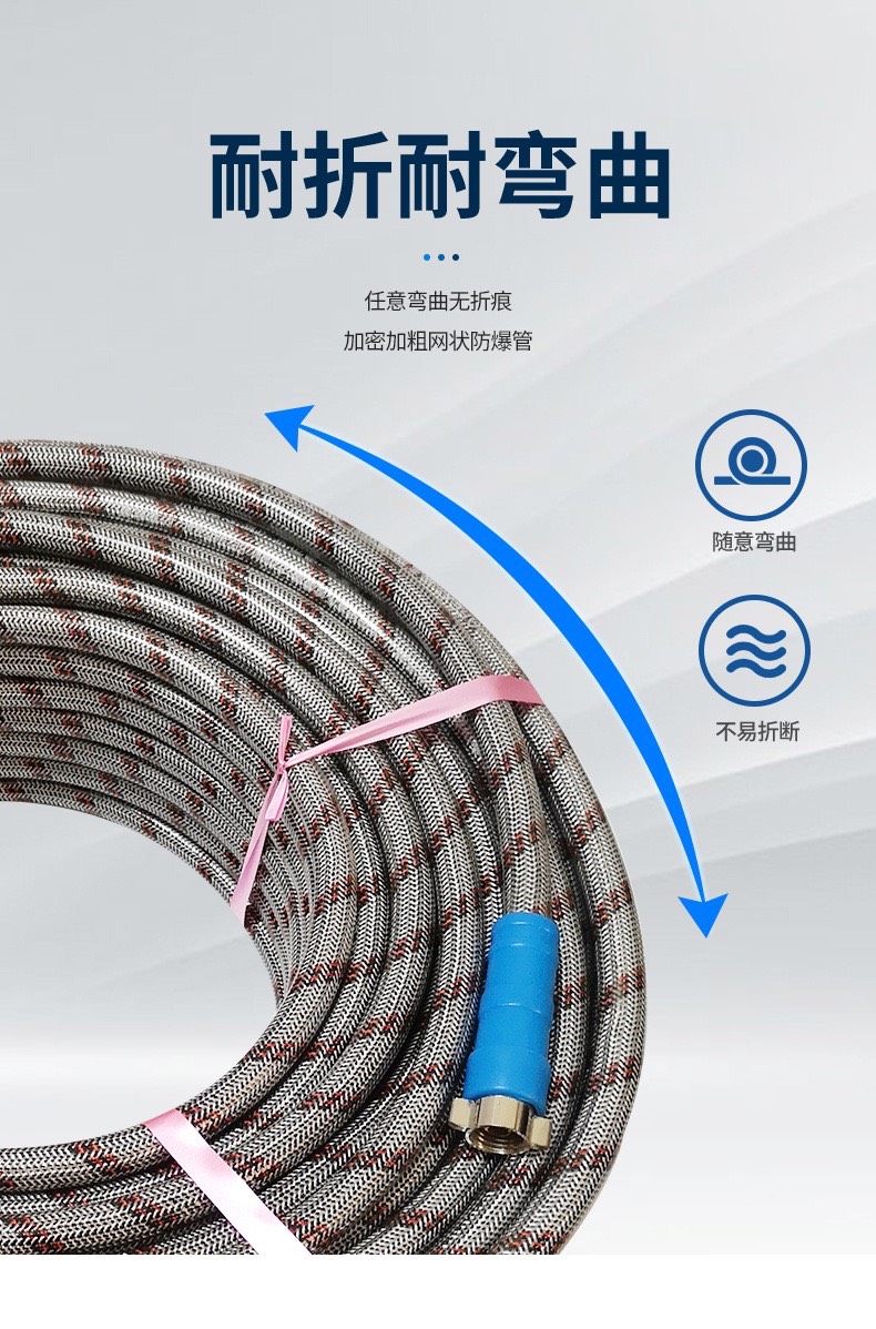 6.5mm农用打药管橡塑全编织防冻高压喷雾管8mm柱塞泵打药
